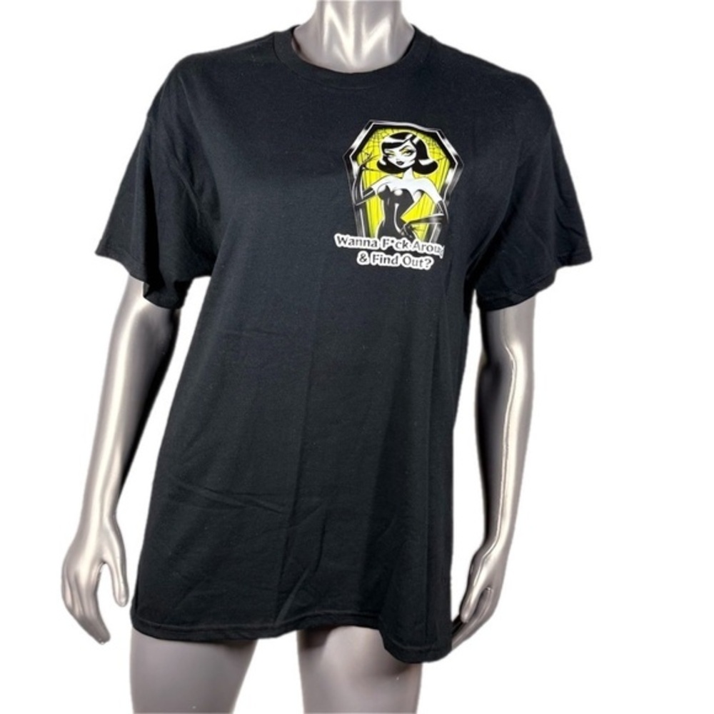 The Blind Medium | Black & Green Goth Babe Graphic T Shirt Sleeve Shirt